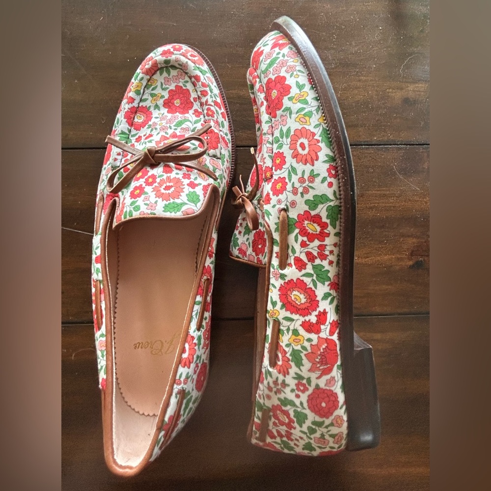 J. Crew | Floral Classic Tab Loafers